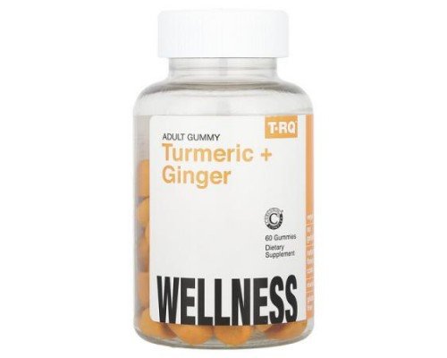 T-RQ, Adult Gummy, Turmeric + Ginger, 60 Gummies