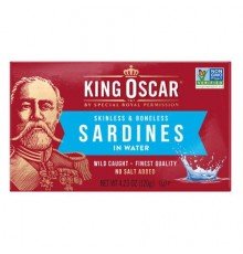 King Oscar, Skinless & Boneless Sardines in Water, 4.23 oz (120 g)