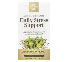 Solgar, Daily Stress Support, Rhodiola & B-Complex, 60 Vegetable Capsules (Discontinued Item)