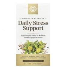 Solgar, Daily Stress Support, Rhodiola & B-Complex, 60 Vegetable Capsules (Discontinued Item)