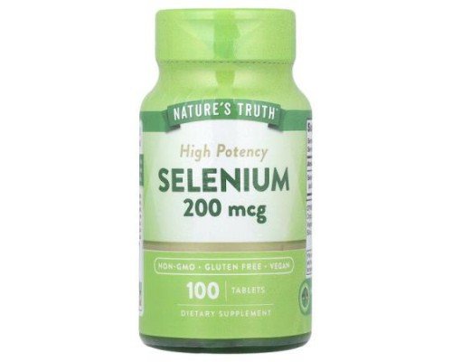 Nature's Truth, Selenium, High Potency, 200 mcg, 100 Tablets