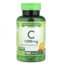 Nature's Truth, Vitamin C Plus Wild Rose Hips, 100 Caplets
