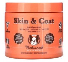 Natural Dog Company, Skin & Coat, For Dogs, All Ages, 90 Soft Chewable Bites, 9.5 oz (270 g)
