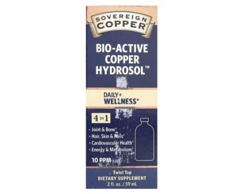Sovereign Silver, Bio-Active Copper Hydrosol™, 10 PPM, 2 fl oz (59 ml)