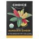 Choice Organic Teas, Herbal Tea, Mandarin Ginger, Caffeine Free, 16 Tea Bags, 1.02 oz (29 g)