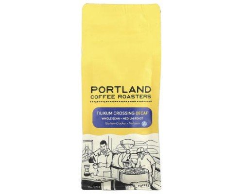 Portland Coffee Roasters, Tilikum Crossing, Whole Bean, Medium Roast, Decaf, 12 oz (340 g)