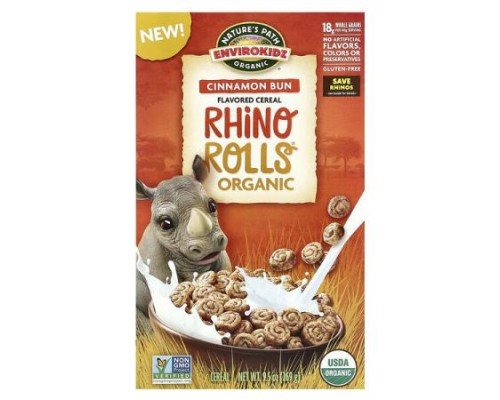 Nature's Path, EnviroKidz, Organic Flavored Cereal, Rhino Rolls®, 9.5 oz (269 g)