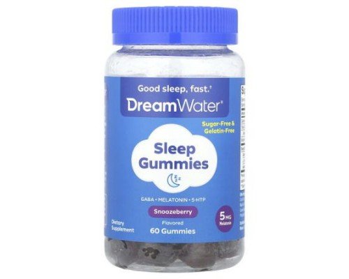 Dream Water, Sleep Gummies, Snoozeberry, 60 Gummies