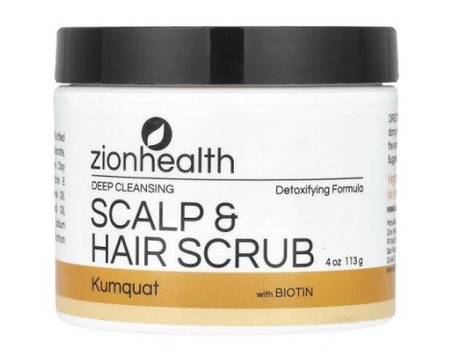 Zion Health, Scalp & Hair Scrub with Biotin, Kumquat, 4 oz (113 g)