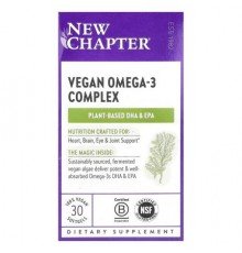 New Chapter, Vegan Omega-3 Complex, 30 Softgels