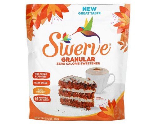Swerve, Granular, Zero Calorie Sweetener, 24 oz (680 g)
