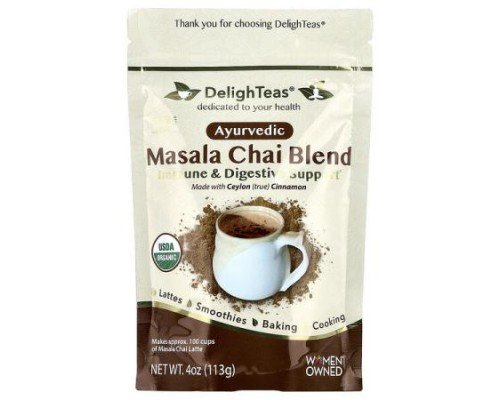 DelighTeas, Ayurvedic Masala Chai Blend, Caffeine Free, 4 oz (113 g)
