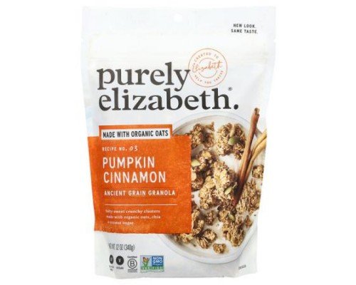 Purely Elizabeth, Ancient Grain Granola, Salty-Sweet Crunchy Clusters, Pumpkin Cinnamon, 12 oz (340 g)