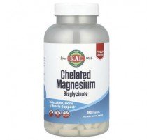KAL, Chelated Magnesium Bisglycinate, 180 Tablets (105 mg per Tablet)