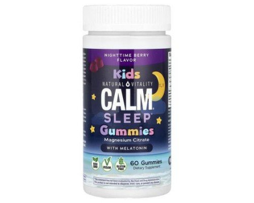 Natural Vitality, CALM®, Kids Sleep Gummies With Melatonin, Nighttime Berry, 60 Gummies