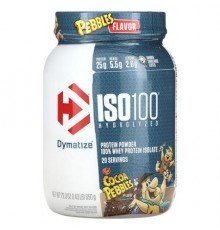 Dymatize, ISO100® Hydrolyzed, 100% Whey Protein Isolate, Cocoa Pebbles, 1.43 lb (650 g)