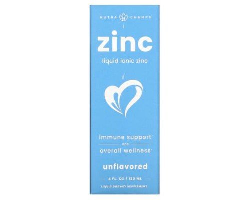 NutraChamps, Zinc, Liquid Ionic, Unflavored, 4 fl oz (120 ml)