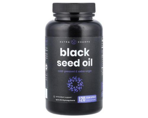 NutraChamps, Black Seed Oil, 120 Vegan Capsules