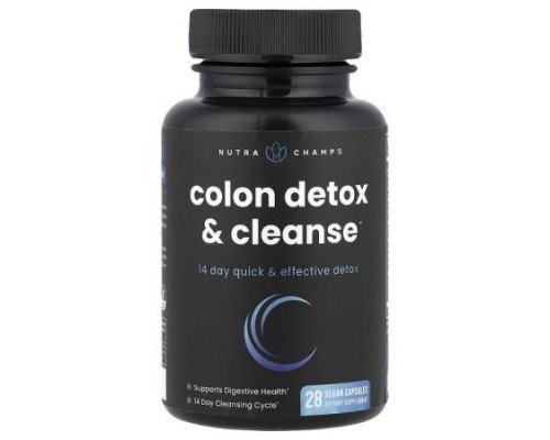 NutraChamps, Colon Detox & Cleanse, 28 Vegan Capsules