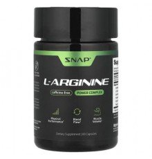 Snap Supplements, L-Arginine, Caffeine-Free, 60 Capsules