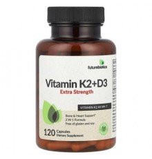 Futurebiotics, Vitamin K2 + D3, Extra Strength, 120 Capsules