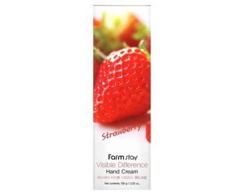 Farmstay, Visible Difference Hand Cream, Strawberry, 3.52 oz (100 g)