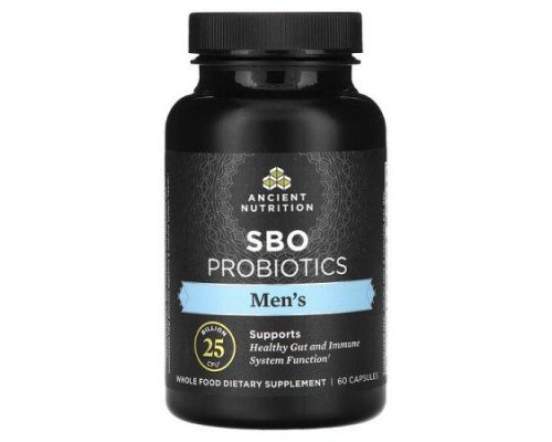 Ancient Nutrition, Men's SBO Probiotics, 25 Billion CFU, 60 Capsules