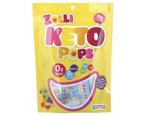 Zollipops, Keto Pops®, Fruit, Approx. 23-25 Pops, 5.2 oz (147 g)
