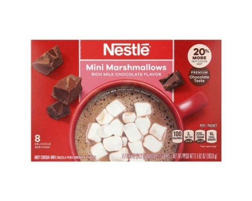 Nestle Hot Cocoa Mix, Mini Marshmallows, Rich Milk Chocolate, 8 Packets, 0.85 oz (24.2 g)
