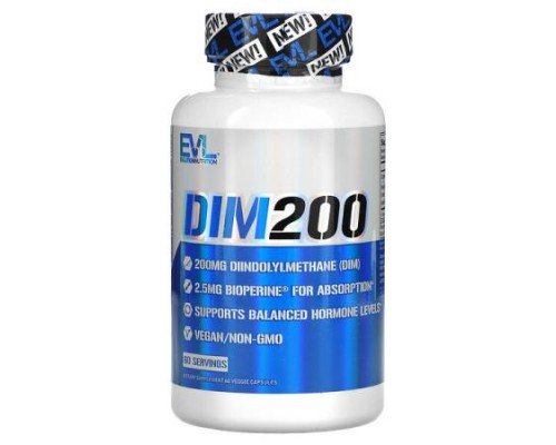 EVLution Nutrition, DIM 200, 200 mg, 60 Veggie Capsules