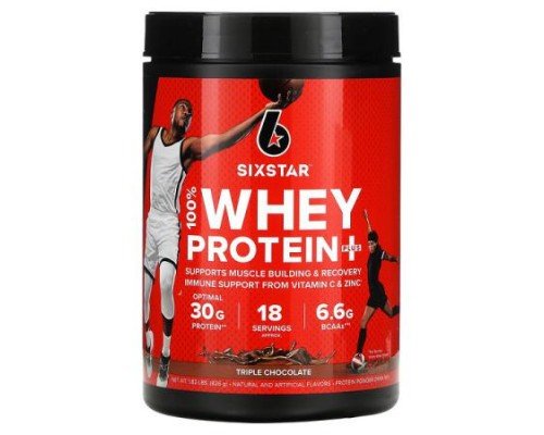 SIXSTAR, 100% Whey Protein Plus, Triple Chocolate, 1.82 lbs (826 g)