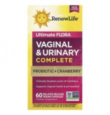 Renew Life, Women's Wellness, Vaginal & Urinary Complete, 60 Vegetarian Capsules