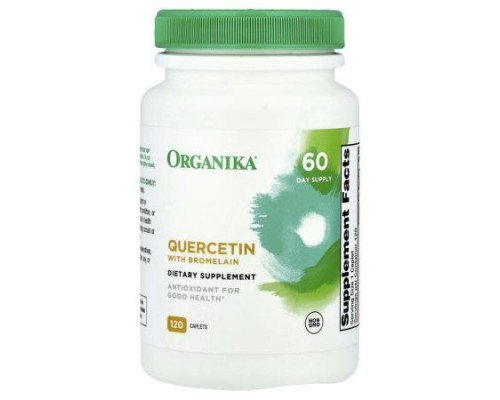 Organika, Quercetin with Bromelain, 120 Caplets