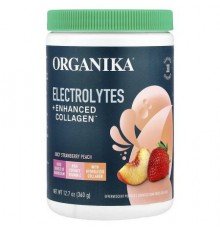 Organika, Electrolytes + Enhanced Collagen™, Juicy Strawberry Peach, 12.7 oz (360 g)