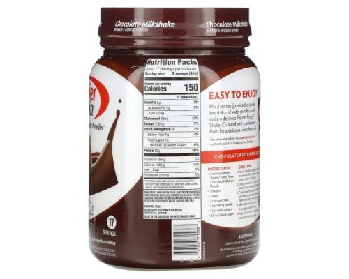 Premier Protein, 100% Whey Protein Powder, Chocolate Milkshake, 1 lb 8 oz (697 g)