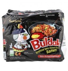 Buldak, Buldak™, Stir-Fried Ramen, Spicy Chicken, 5 Packs, 4.94 oz (140 g) Each
