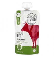 Serenity Kids, Grass Fed Beef + Ginger, 6+ Months, 3.5 oz (99 g)