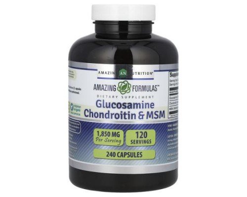 Amazing Nutrition, Glucosamine Chondroitin & MSM, 240 Capsules