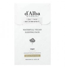 d'Alba, Waterfull Vegan Sleeping Pack, 12 Packs, 0.13 fl oz  (4 ml) Each