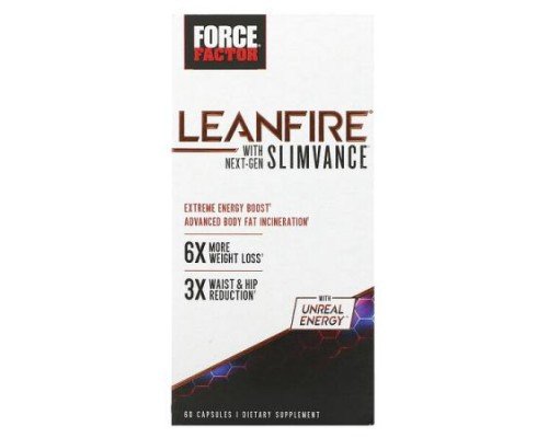 Force Factor, LeanFire® with Next-Gen Slimvance, 60 Capsules