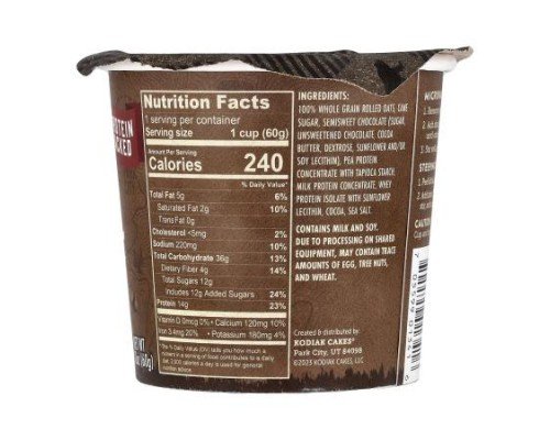 Kodiak Cakes, Oatmeal Power Cup®, Chocolate Chip, 2.12 oz (60 g)
