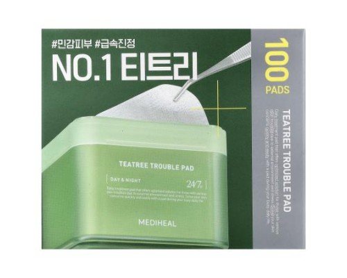 MEDIHEAL, Tea Tree Trouble Pad, 100 Pads, 5.74 fl oz (170 ml)