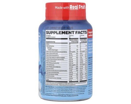 The Smurfs, Kids Gummy, Multi-Vitamin, Ages 3+, Smurf Berry, 60 Gummies