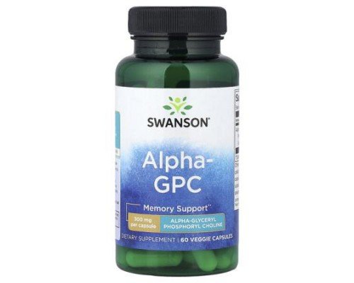 Swanson, Alpha GPC, 300 mg, 60 Veggie Capsules