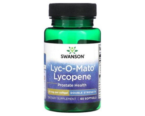 Swanson, Lyc-O-Mato Lycopene, Double Strength, 20 mg, 60 Softgels