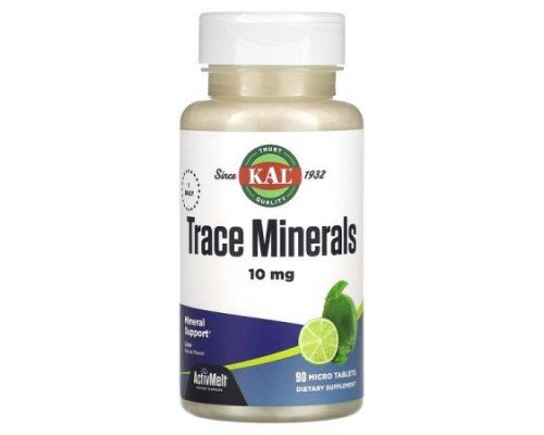 KAL, Trace Minerals, Lime, 10 mg, 90 Micro Tablets