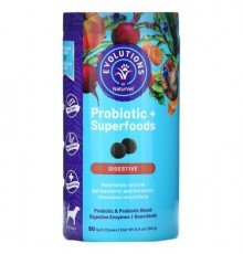 NaturVet, Probiotics + Superfoods, Digestive, For Dogs, 90 Soft Chews