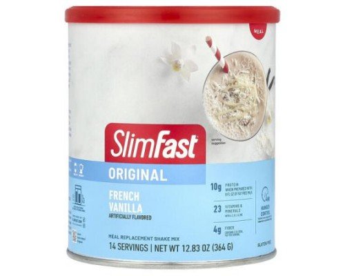 SlimFast, Original, Meal Replacement Shake Mix, French Vanilla, 12.83 oz (364 g)