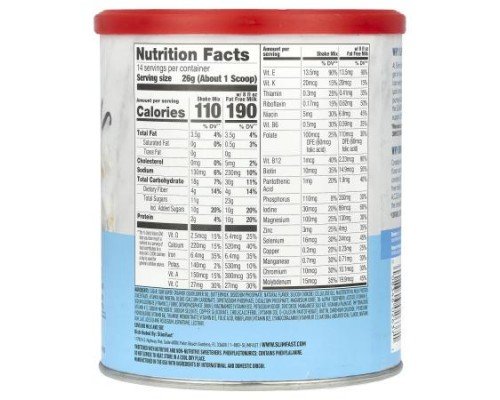 SlimFast, Original, Meal Replacement Shake Mix, French Vanilla, 12.83 oz (364 g)