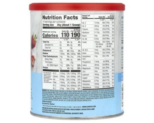 SlimFast, Original, Meal Replacement Shake Mix, Strawberries & Cream, 12.83 oz (364 g)